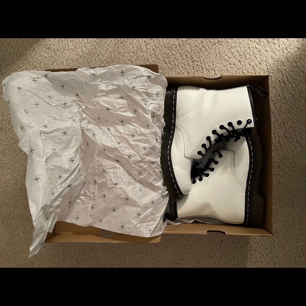 White Dr. Marten Boots 1460